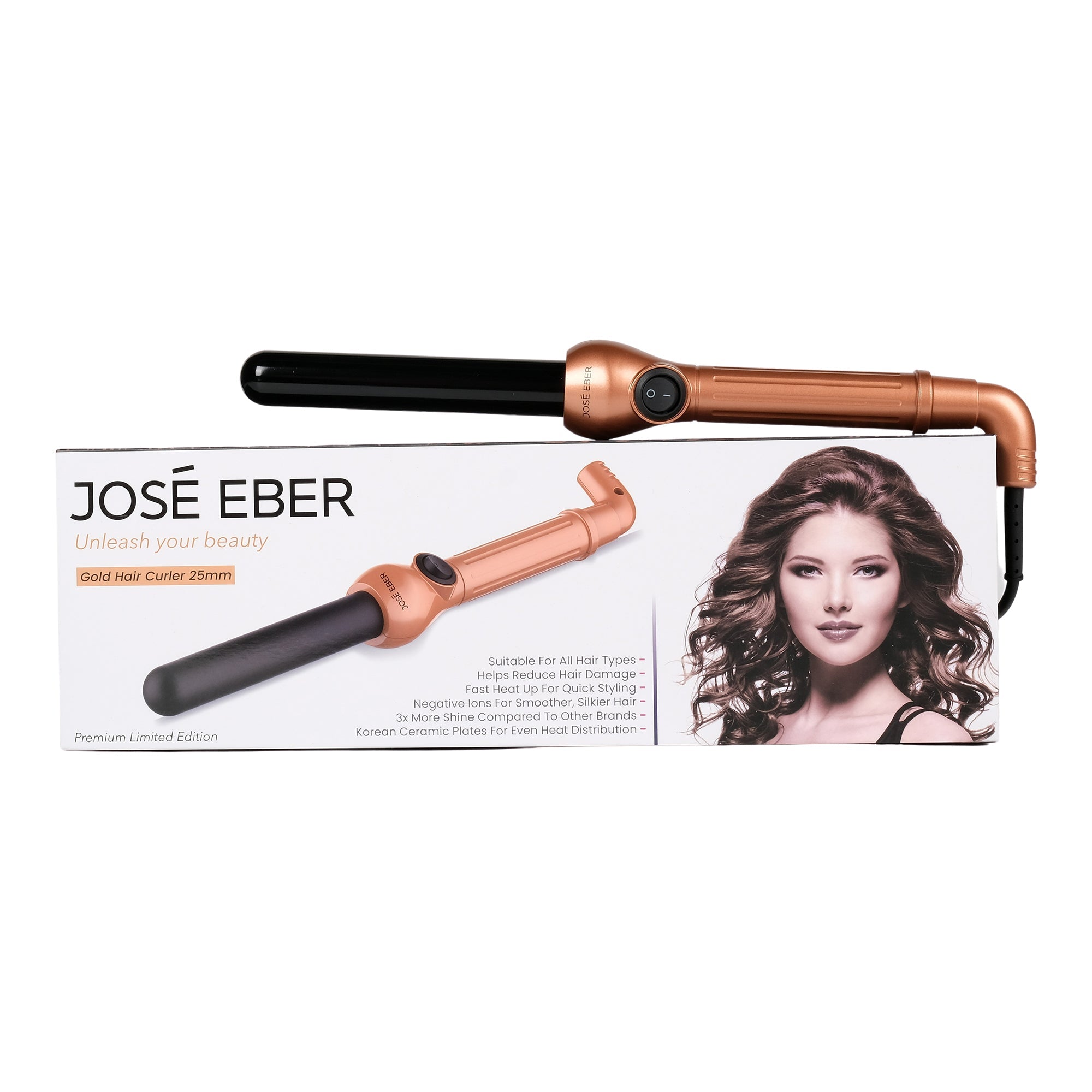 Jose Eber Pro Style 25mm Clipless Ceramic Curling Iron Long Lasting
