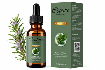Hair oil being applied to long, healthy hair — Couture Hair Pro hair oil guide