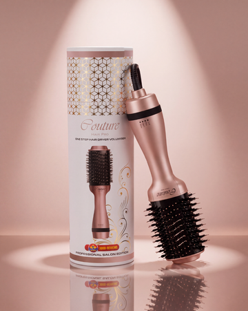 Hot Air Brush - 3 in 1 - Hair Straightening Brush - Rose Gold