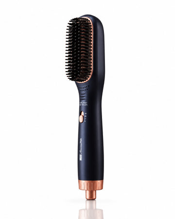 American Tek Blow Dryer Brush — 1100W One-Step Hot Air Styler (Blue)