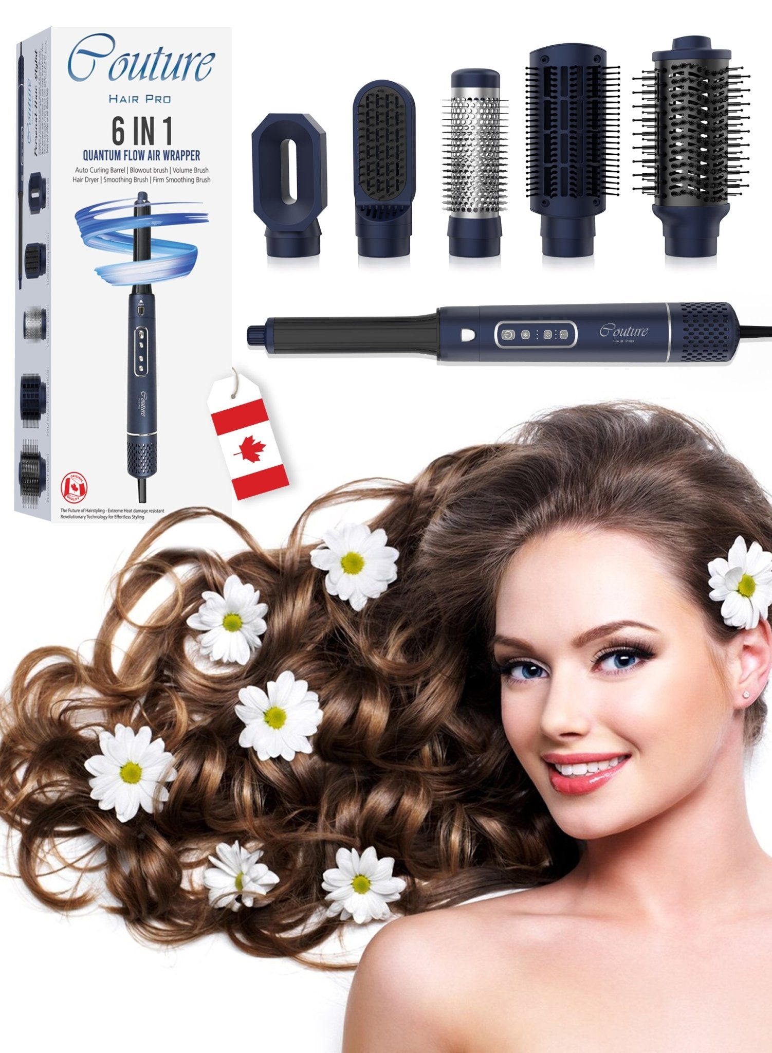 Couture Hair Pro Air Wrapper 6 in 1 | Blow Dryer, Soft Smoothing Brush