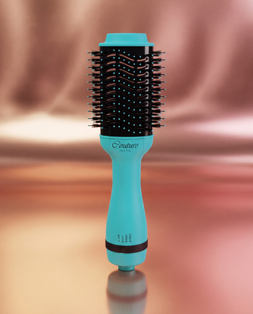 فرشاة الهواء الساخن Couture Hair Pro - فرشاة فرد الشعر 3 في 1، ومكثف الشعر ومجفف الشعر - أزرق مخضر