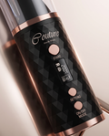 Close-up of the automatic curler control panel with start, setting and on-off mode buttons and digital timer display