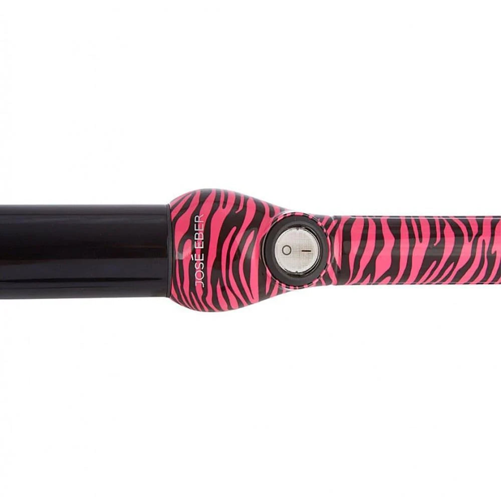 Jose Eber 19MM Pink Zebra Curling Iron product image highlighting its professional styling barrel.