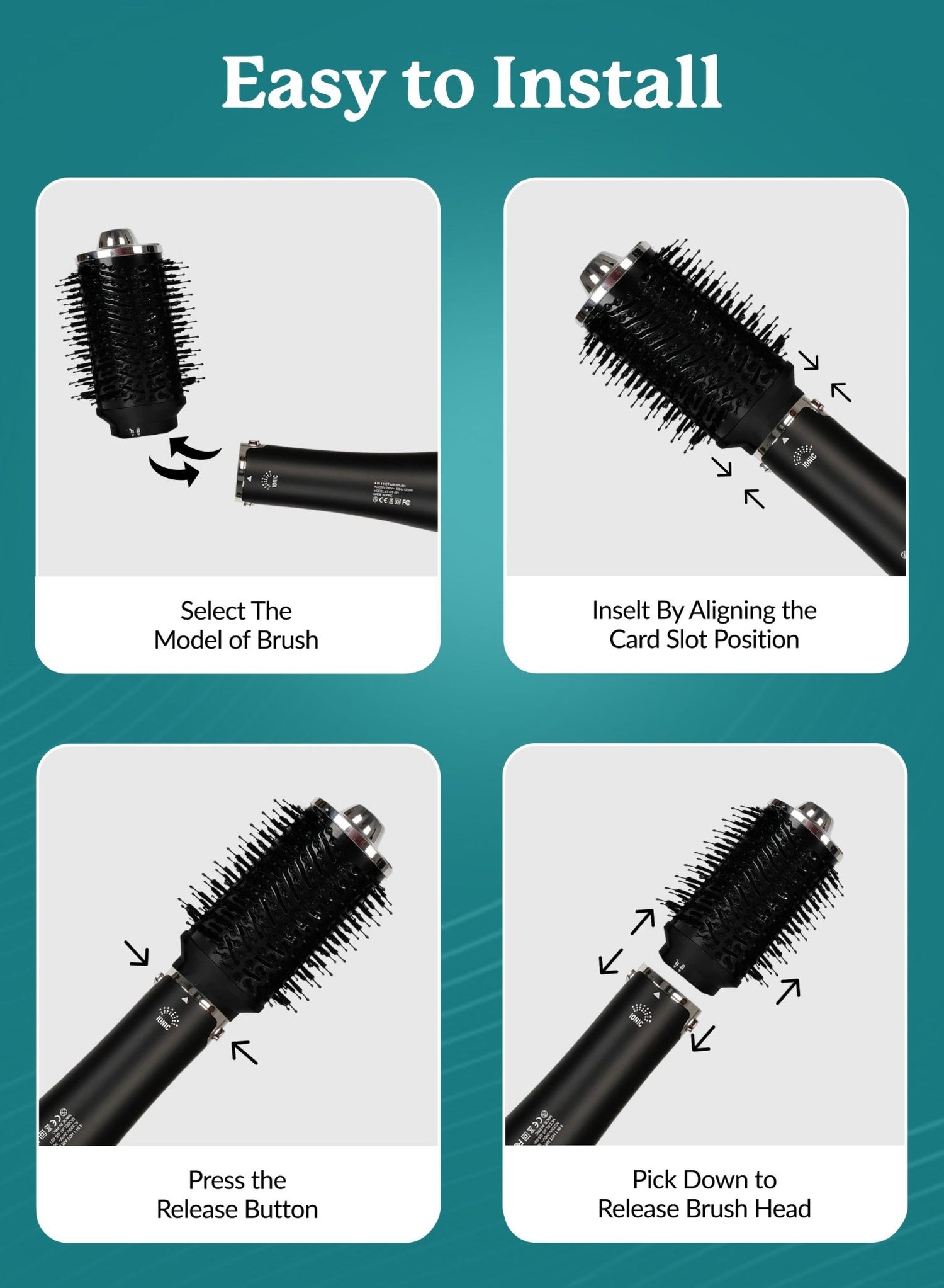 American Tek 4in 1 Multi Styler Set 1200 Watts by Couture Hair Pro