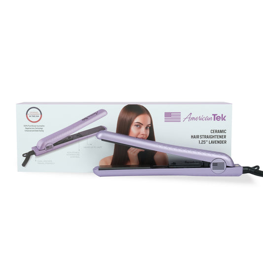 American Tek Hair Straightener 1.25'' Lavender - Couture Hair Pro