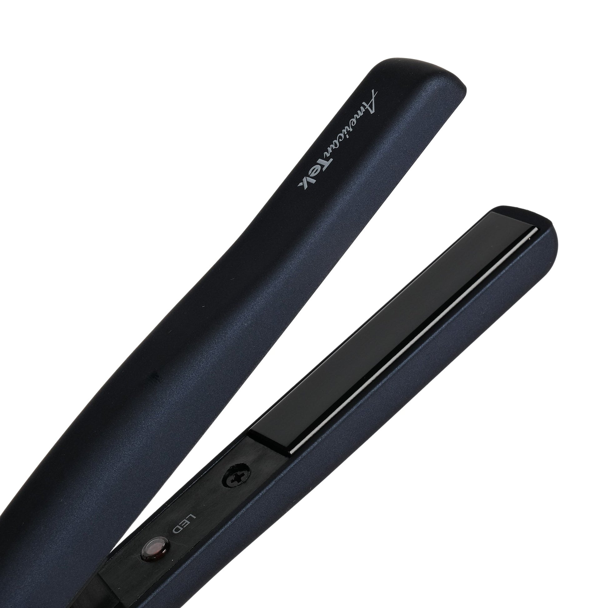 American Tek Mini Portable Flat Iron - Ceramic Tourmaline Hair Straightener for Travel, Short Hair Styling, Dual Voltage - Couture Hair Pro