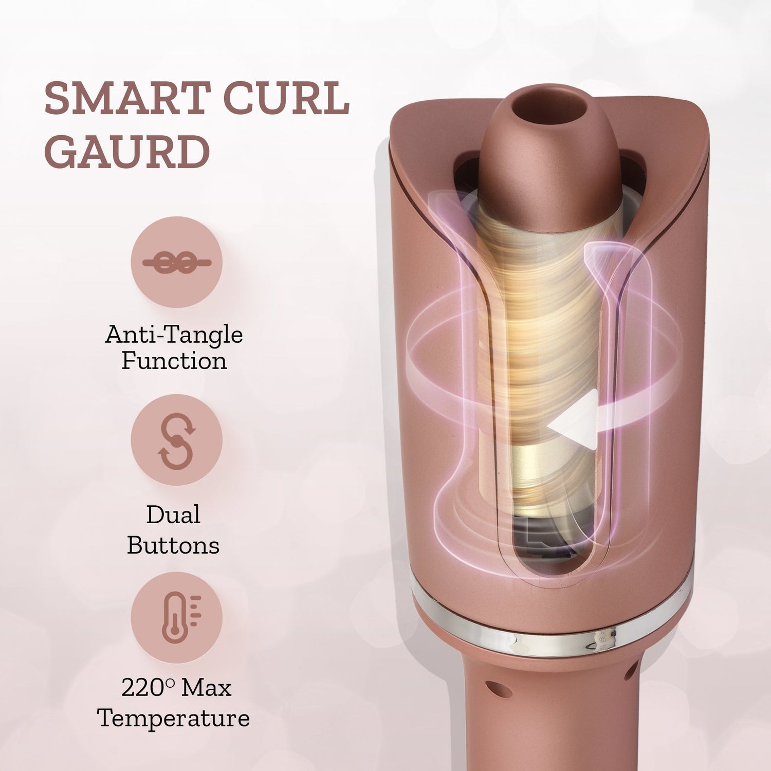 Couture Hair Pro Automatic Hair Curler - Rose Gold - Couture Hair Pro