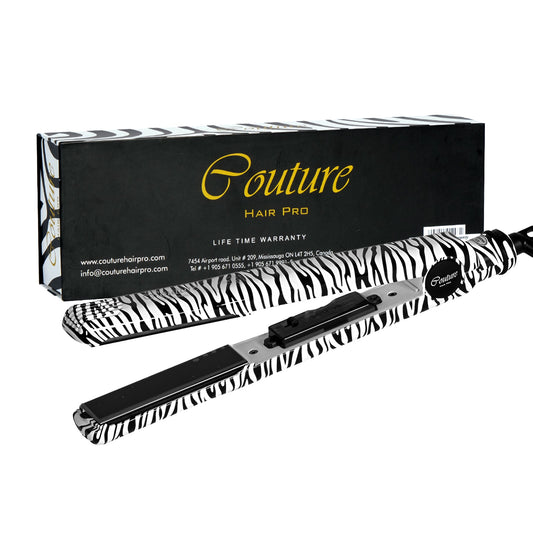Couture Hair Pro Classic Hair Straightener 1'' - White Zebra - Couture Hair Pro
