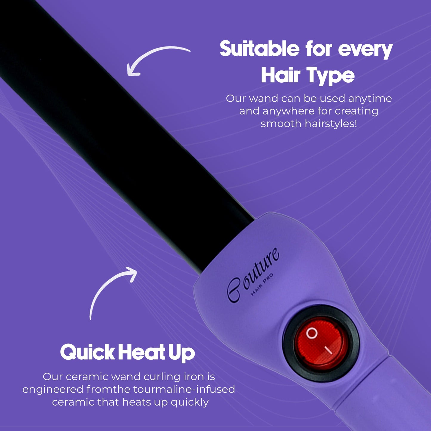 Couture Hair Pro Hair Curler Beverly Hills Limited Edition - Purple - Couture Hair Pro