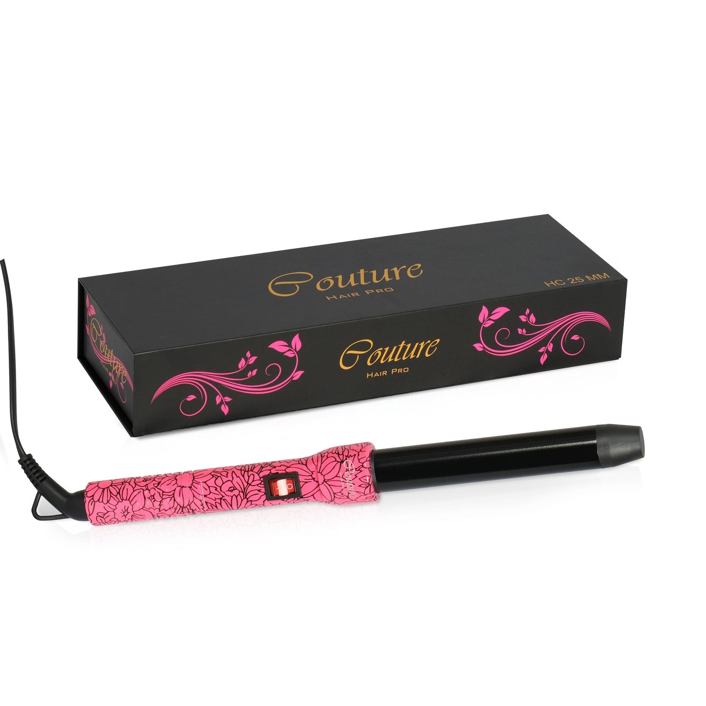 Couture Hair Pro Hair Curler Classic 25 MM - Pink Flowers - Couture Hair Pro
