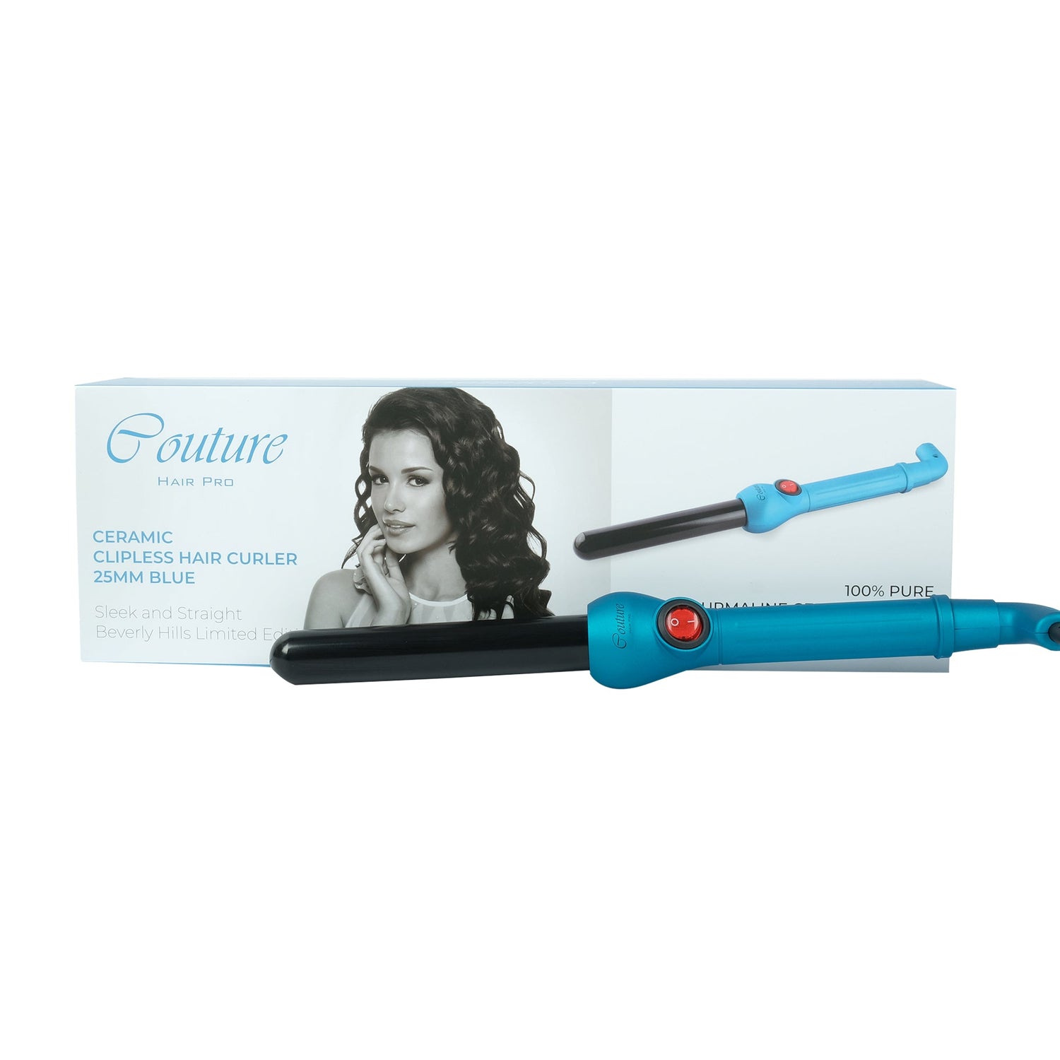 Couture Hair Pro Hair Straightener 1.25'' Beverly Hills Limited Edition - Crystal Blue - Couture Hair Pro