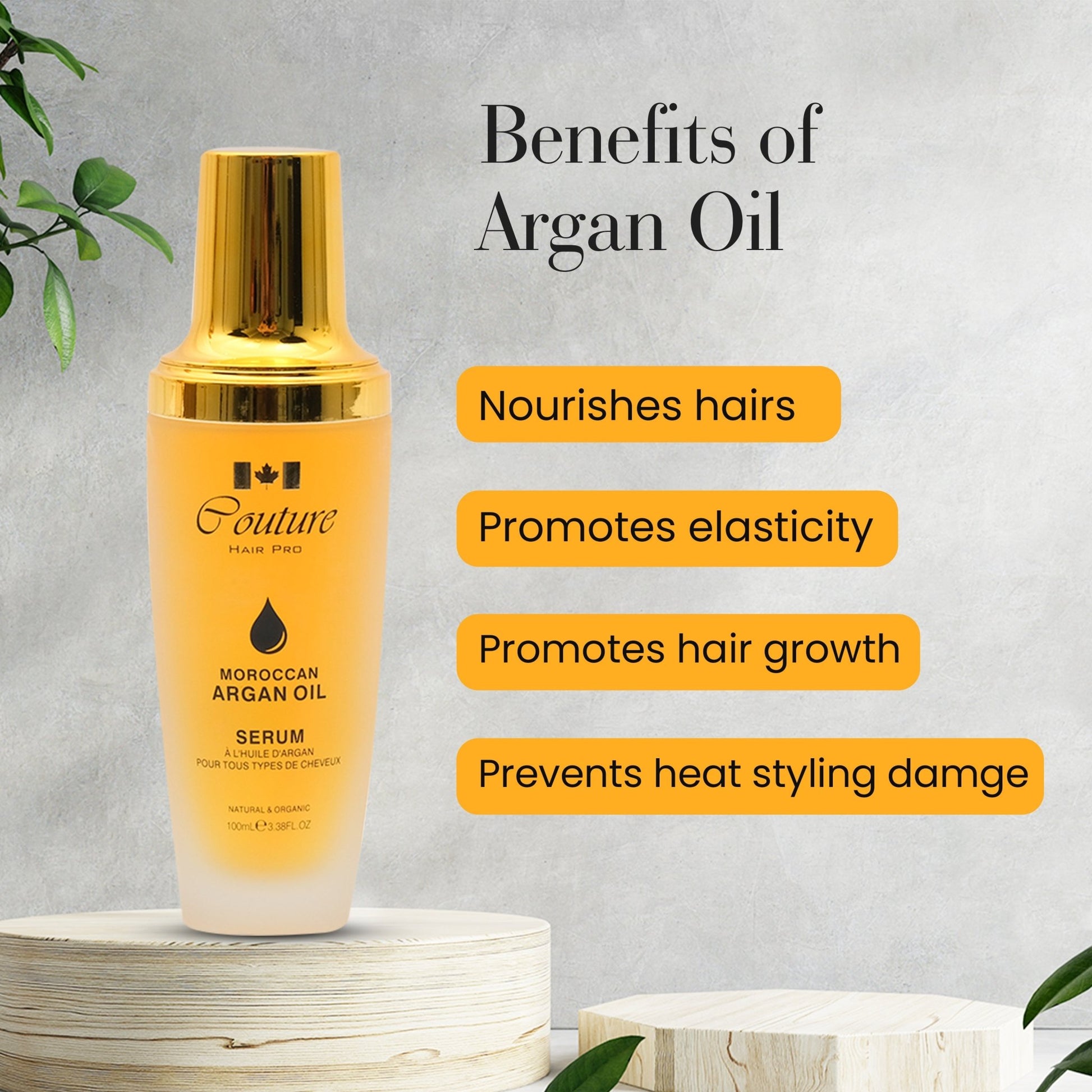 Couture Hair Pro Moroccan Argan Oil - Best Hair Oil - #1 Selling Hair Tools Brand in the Middle East - Couture Hair Pro